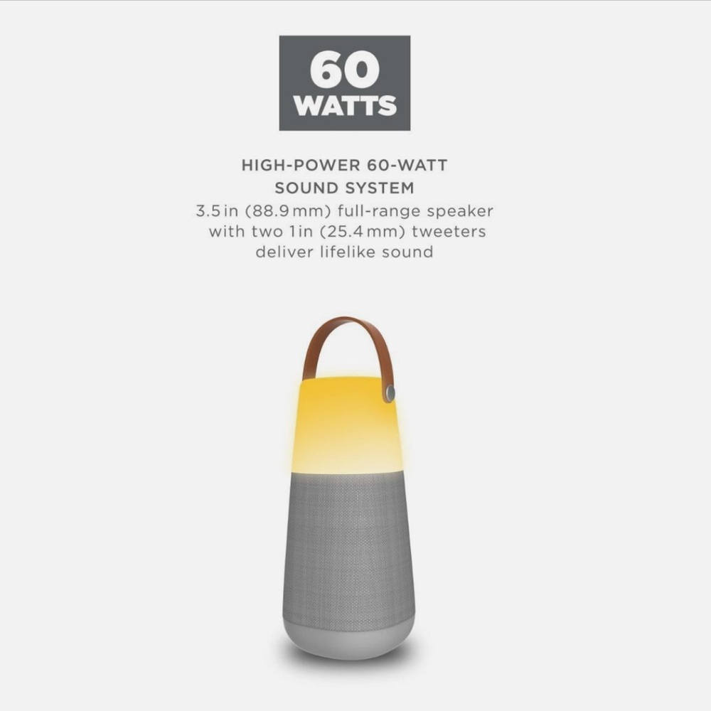 ION Bright Max 360° Bluetooth Speaker, LED Lighting, Multi-Sync, Ambient Sounds - Picture 8 of 9